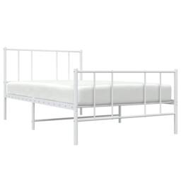 Berkfield Home Metal Bed Frame with Headboard & Footboard White 80x200 cm - thumbnail 5