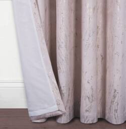 Smart Living Marble Effect Velvet Eyelet Curtains - Thermal Blackout - 2 Panels in Pink - Size: 117 cm width x 183 cm drop - thumbnail 7