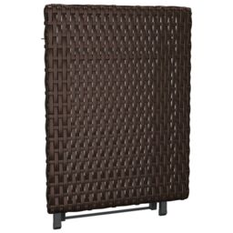 Berkfield Home Folding Table Brown 45x35x32 cm Poly Rattan - Size: 45 x 35 x 32 cm - thumbnail 5
