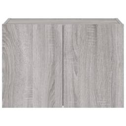 Berkfield Home TV Wall Cabinet with LED Lights Grey Sonoma 60x35x41 cm - Size: 60 x 35 x 41 cm - thumbnail 8