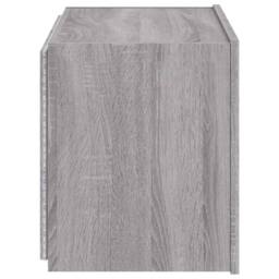 Berkfield Home TV Wall Cabinet with LED Lights Grey Sonoma 60x35x41 cm - Size: 60 x 35 x 41 cm - thumbnail 9