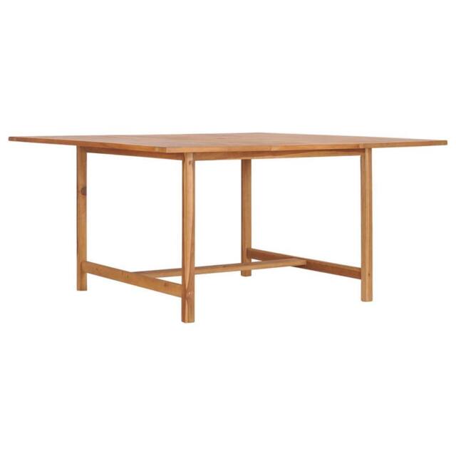 Berkfield Home Garden Table 150x150x76 cm Solid Teak Wood in Brown - Size: 150 x 150 x 76 cm - image 1