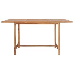 Berkfield Home Garden Table 150x150x76 cm Solid Teak Wood in Brown - Size: 150 x 150 x 76 cm - thumbnail 3