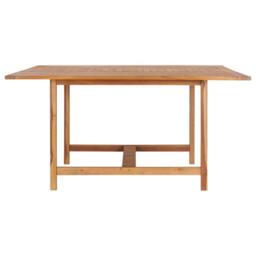Berkfield Home Garden Table 150x150x76 cm Solid Teak Wood in Brown - Size: 150 x 150 x 76 cm - thumbnail 2