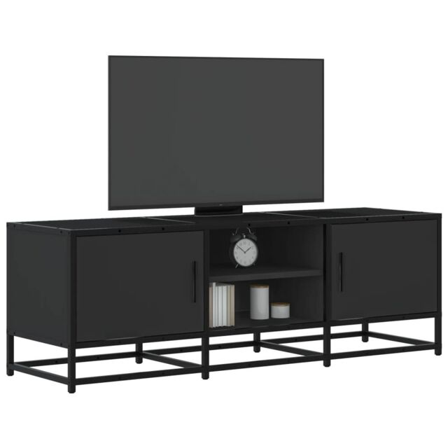 Berkfield Home TV Cabinet Black 120x35x41 cm Engineered Wood & Metal - Size: 120 x 35 x 41 cm - image 1