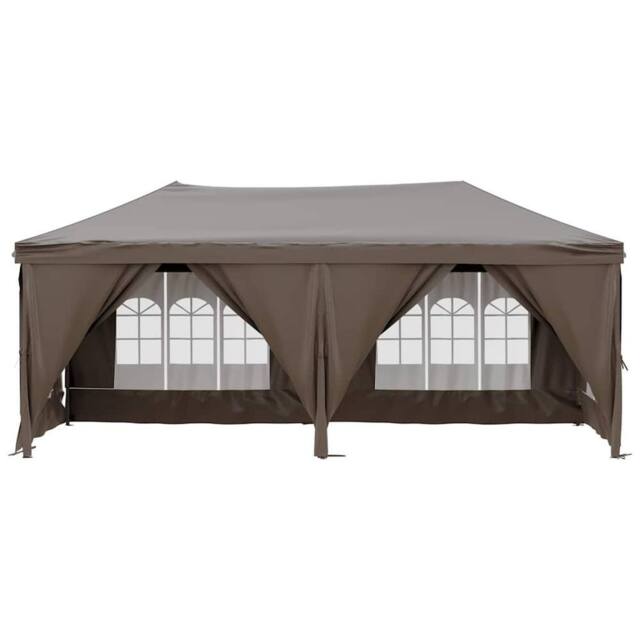Berkfield Home Decorative Folding Party Tent with Sidewalls Taupe 3x6 m - image 1