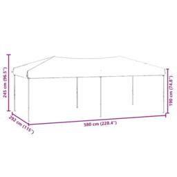 Berkfield Home Decorative Folding Party Tent with Sidewalls Taupe 3x6 m - thumbnail 9