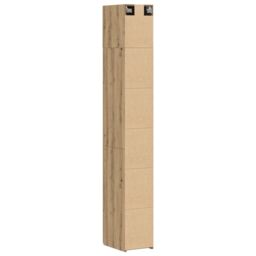 Berkfield Home Slim Storage Cabinet Artisan Oak 30x42.5x225 cm Engineered Wood in Brown - thumbnail 9