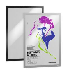 Durable Duraframe UV Poster Adhesive Magnetic Signage Frame - A2 Black - Size: 1 Pack - thumbnail 3