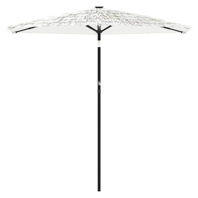 Berkfield Home Durable Garden Parasol with Steel Pole White 223x223x213 cm - Size: 223 x 223 x 213 cm - image 1