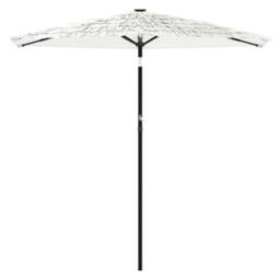 Berkfield Home Durable Garden Parasol with Steel Pole White 223x223x213 cm - Size: 223 x 223 x 213 cm