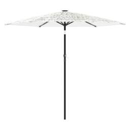 Berkfield Home Durable Garden Parasol with Steel Pole White 223x223x213 cm - Size: 223 x 223 x 213 cm - thumbnail 3