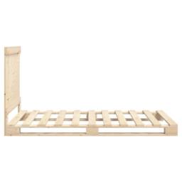 Berkfield Home Bed Frame without Mattress with Headboard 100x200 cm Solid Wood in Light Tan - thumbnail 8