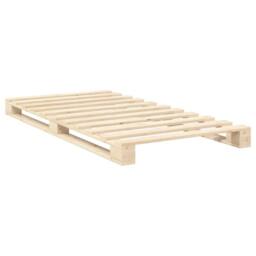 Berkfield Home Bed Frame without Mattress with Headboard 100x200 cm Solid Wood in Light Tan - thumbnail 7