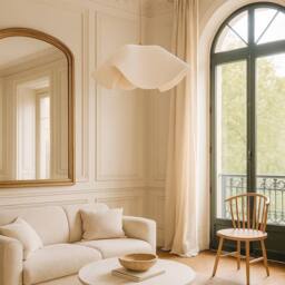 CGC Lighting Flora 64cm Cream Floppy Fabric Lampshade - thumbnail 2