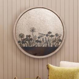 Voyage Maison Fleur Et Faune Circle Antique Mirror in Beige - thumbnail 2