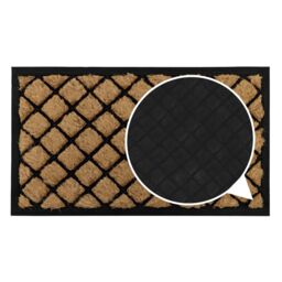 JVL Comfort Tuffscrape Door Mat, 40x70cm, Diamond Grid in Brown - Size: 40 cm x 70 cm - thumbnail 3