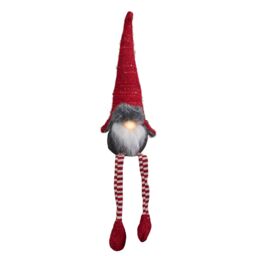 Samuel Alexander 72cm Light up Christmas Gonk with Dangly Legs & Aviator Hat in Red - thumbnail 9