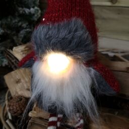 Samuel Alexander 72cm Light up Christmas Gonk with Dangly Legs & Aviator Hat in Red - thumbnail 2