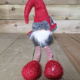 Samuel Alexander 72cm Light up Christmas Gonk with Dangly Legs & Aviator Hat in Red - thumbnail 6