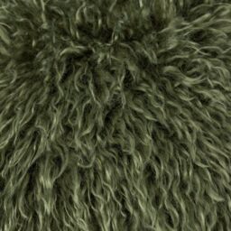 Furn Rowan Faux Fur Cushion in Green - Size: 50 cm x 50 cm - thumbnail 3