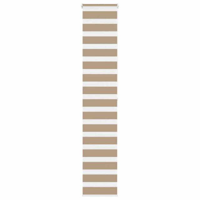 Berkfield Home Zebra Blind Sand Brown 45x200 cm Fabric Width 40.9 cm Polyester - image 1