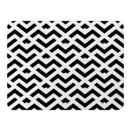 Benjamin Tate Design Black & White Geometric Blanket in Natural - Size: 120 cm x 150 cm - thumbnail 1