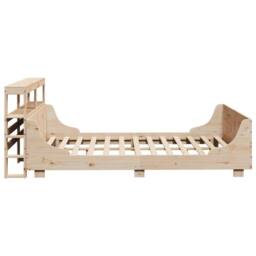 Berkfield Home Bed Frame without Mattress 120x200 cm Solid Wood Pine in Light Brown - Size: Small Double - thumbnail 7