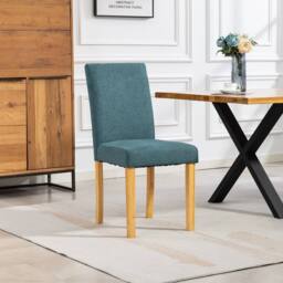 Artemis Home Almont Fabric Dining Chairs - Set of 2 in Teal - Size: 2 Pack - thumbnail 2