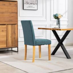 Artemis Home Almont Fabric Dining Chairs - Set of 2 in Teal - Size: 2 Pack - thumbnail 6