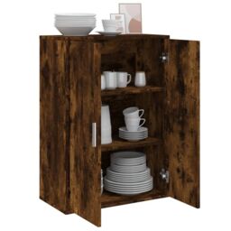 Berkfield Home Sideboard Smoked Oak 60x31x84 cm Engineered Wood in Brown - Size: 60 x 31 x 84 cm - thumbnail 4