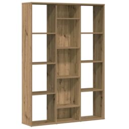 Berkfield Home Room Divider/Book Cabinet Artisan Oak 100x24x140 cm Engineered Wood in Brown - Size: 100 x 24 x 140 cm - thumbnail 2