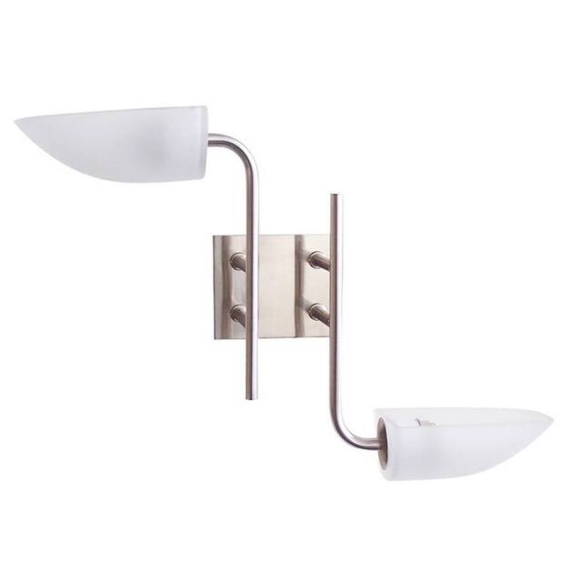 Netlighting Udine Wall Lamp 2 Light G9 Satin Chrome in Grey - image 1