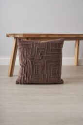 BHS Genevieve Cushion in Taupe - Size: 45 cm x 45 cm