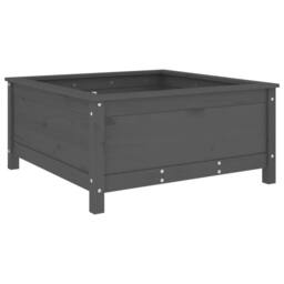 Berkfield Home Garden Planter Grey 82.5x82.5x39 cm Solid Wood Pine