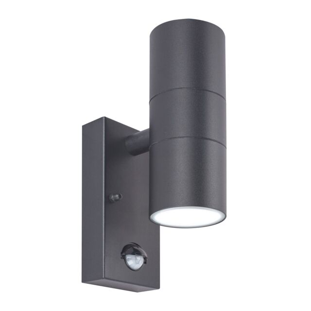 Luceco Outdoor Decorative External Wall Light with PIR Slate Grey - image 1