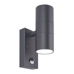 Luceco Outdoor Decorative External Wall Light with PIR Slate Grey - thumbnail 1