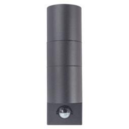 Luceco Outdoor Decorative External Wall Light with PIR Slate Grey - thumbnail 2