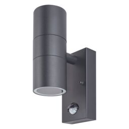 Luceco Outdoor Decorative External Wall Light with PIR Slate Grey - thumbnail 3