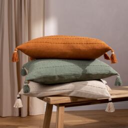 Yard Caliche 100% Cotton Woven Cushion in Natural - Size: 40 cm x 60 cm - thumbnail 6