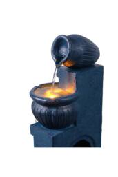 Teamson Home 72cm Solar-Powered Four-Tier Outdoor Garden Fountain LED, Navy - thumbnail 7