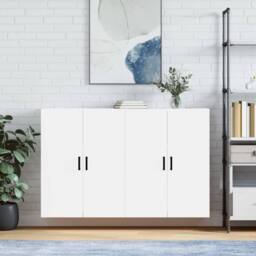 Berkfield Home Wall Mounted Cabinets 2 pcs White 69.5x34x90 cm - thumbnail 2