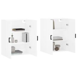 Berkfield Home Wall Mounted Cabinets 2 pcs White 69.5x34x90 cm - thumbnail 3