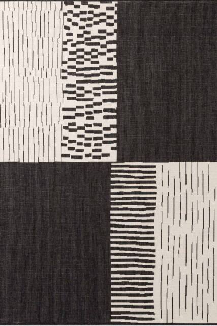 Ted Baker Reversible Outdoor Indoor Acacia Rug Geometric in Black - Size: 160 cm x 230 cm