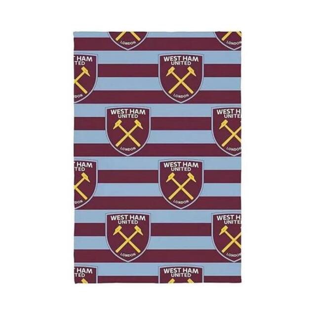 West Ham United FC Stripe Blanket in Dark Red - image 1
