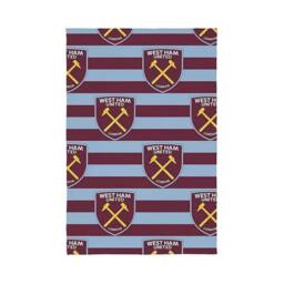 West Ham United FC Stripe Blanket in Dark Red - thumbnail 1