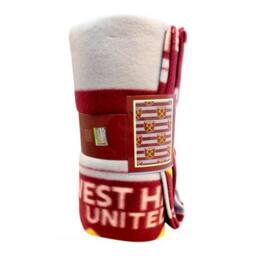 West Ham United FC Stripe Blanket in Dark Red - thumbnail 2