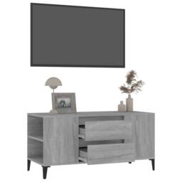 Berkfield Home TV Cabinet Grey Sonoma 102x44.5x50 cm Engineered Wood - thumbnail 5