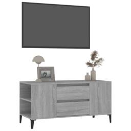 Berkfield Home TV Cabinet Grey Sonoma 102x44.5x50 cm Engineered Wood - thumbnail 4