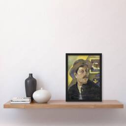 Artery8 Paul Gauguin Self Portrait in a Hat Oil Painting Framed Wall Art Print - Size: A3 - thumbnail 2